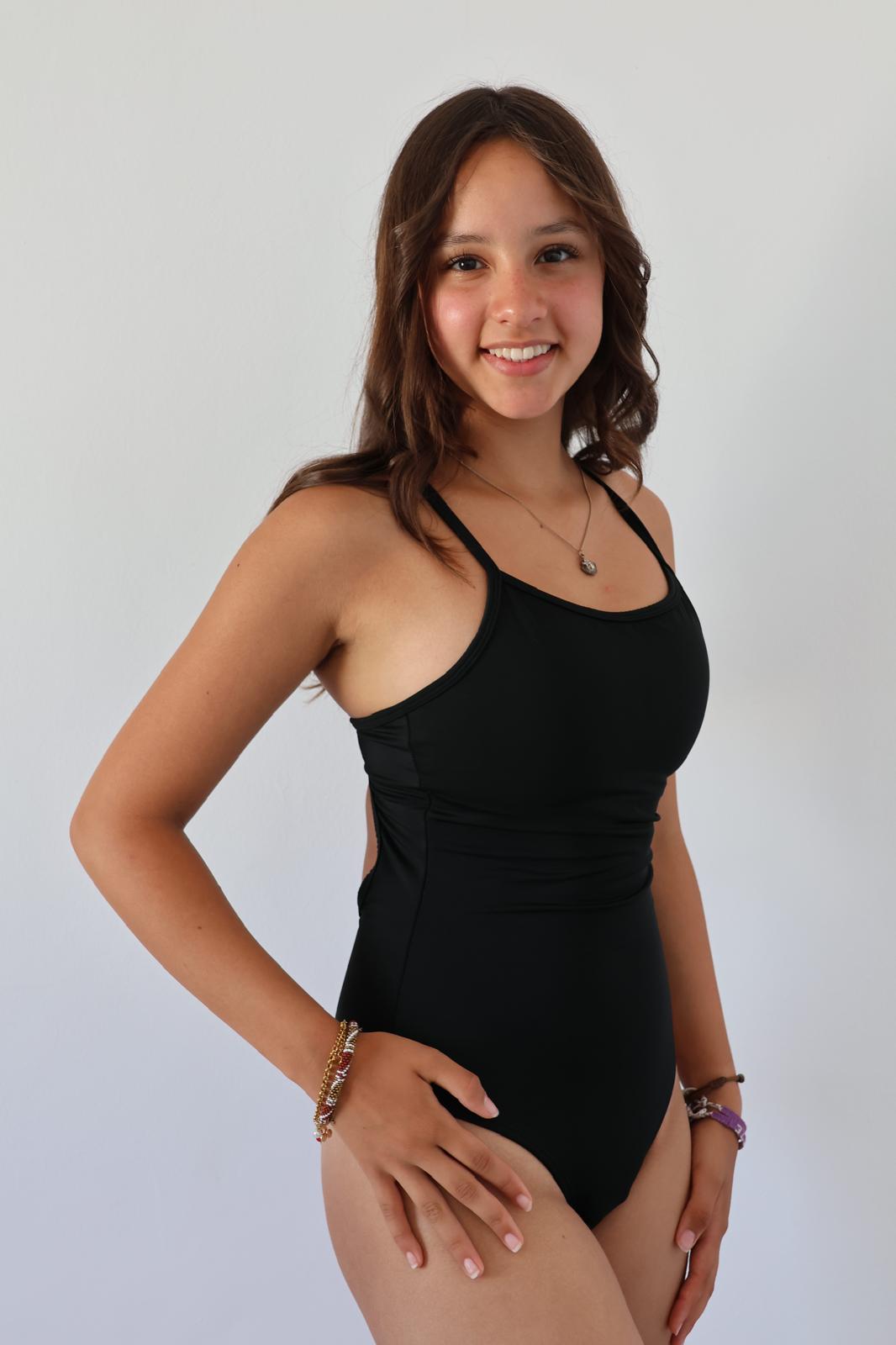 Maillot de bain menstruel Ado (Noir et bleu)